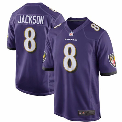 

Mens Baltimore Ravens Lamar Jackson Nike Purple 2018 NFL Draft First Round Pick 2 Game Jersey