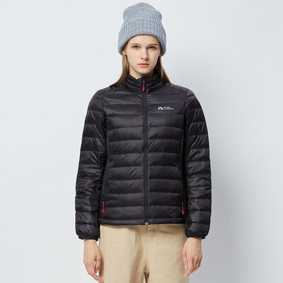 

MOBIGARDEN Outdoor autumn&winter light&windproof double water&oil resistant warm down jacket men&women NWB1506002 600 Peng piano black female  160