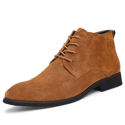 

Genuine Leather Men Ankle Boots Breathable Men Leather Boots High Top Shoes Outdoor Casual Men Winter Shoes Botas Homme