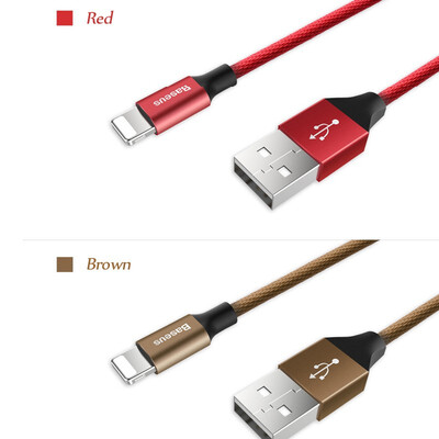 

Baseus IPhoneX Art Line Data Cable iPad6S Fabric Fast Charge Cloth Braided Apple Charging Cable Transmission