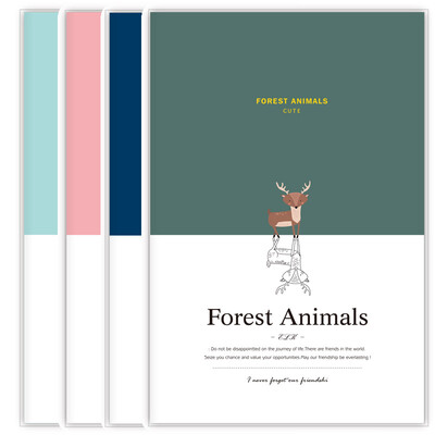 

Guangbo GuangBo 4 Pack 40 B5 Stationery Notebook Soft Copy Cart Line Cat FB60118