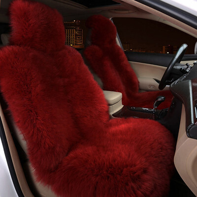 

KAWOSEN 100 Australian Pure Natural Fur Seat Cover Sheepskin Winter Car Cushion 5 Seats Whole Vehicle Seat Cover LWSC01