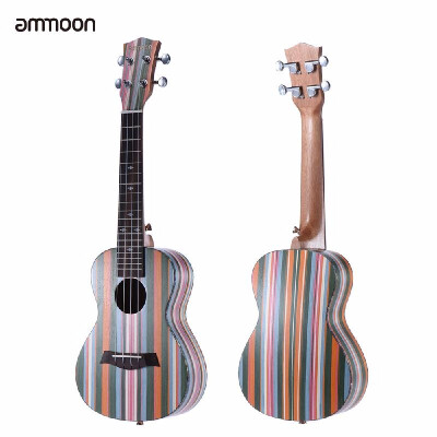 

Ammoon Colorized 24" Acoustic Soprano Ukulele Ukelele Uke Wooden 18 Frets 4 Strings Okoume Neck Rosewood Fingerboard String Instru