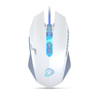 

Daryou dareu EM915 mirror version game mouse esports wired USB eat chicken laptop home mouse macro six color breathing light white