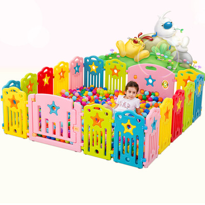 

Nuoao childrens play fence baby indoor outdoor safety toddler fence indoor&outdoor baby marine ball pool toy fence playground colorful stars fence 162
