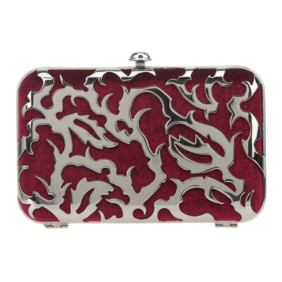 

Fawziya Velvet Metal Hollow Design Evening Handbags And Clutches for Women