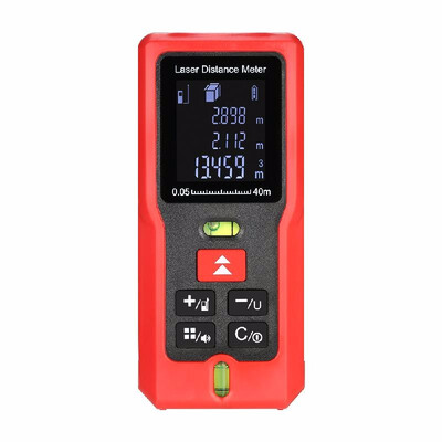 

40m131ft minft Mini Handheld LCD Digital Laser Distance Meter with 2 Bubble Levels Range Finder Diastimeter Distance Area Volum