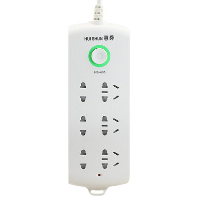 

HUISHUN HS-412 Four 5-meter total control switch Copper core integrated anti-shock belt Child protection door socket / Insert / wiring board