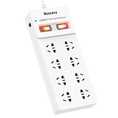 

Huntkey (Huntkey) SSH801 8-bit 3-meter anti-overload single-row switch socket / row plug / insert / plug board home good helper