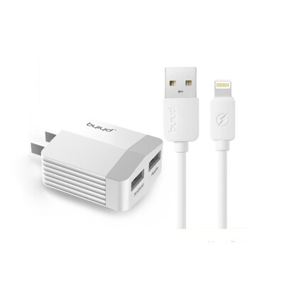 

Baiya 2A universal dual port charging head mobile phone charger set Android Apple general factory direct sales