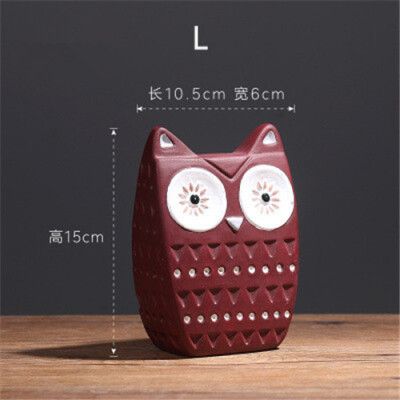 

American country ceramic owl home decorations figurines entrance desktop living room porcelain animal ornaments display