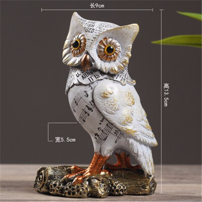 

Creative American retro resin owl figurines living room bookcase home decorations personality owl animal ornaments