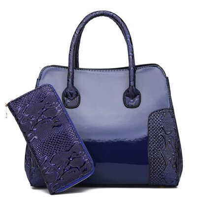 

2pcs PU Leather Bags Handbags Women Famous Brand Travel Shoulder Bag Female Casual Tote Embossing Messenger Set With wallet