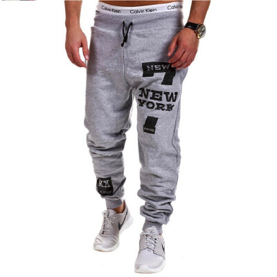 

2016 Free Shipping Fashion Casual Leeter Printing men Pants Skinny Joggers Hip Hop Sport Harem Baggy Casual Pants plus size 3XL