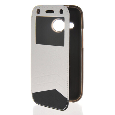 

MOONCASE View Window Leather Side Flip Wallet Card Slot Pouch Stand Soft Shell чехол для Htc One Mini 2 ( M8 Mini ) White
