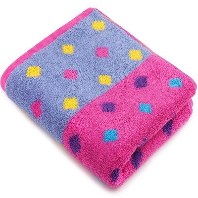 

Sanli cotton jacquard color wave point towel soft absorbent face wash towel 34 × 73cm pink purple