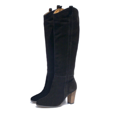 

Suede boots women high heel for autumn knee high boots ladies shoes woman