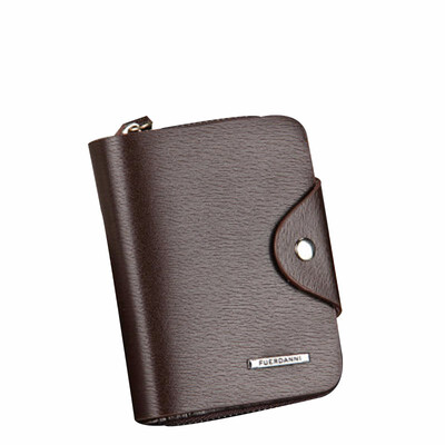 

Shozafia Vertical Wallet Mens Handbag Zipper Short Bag