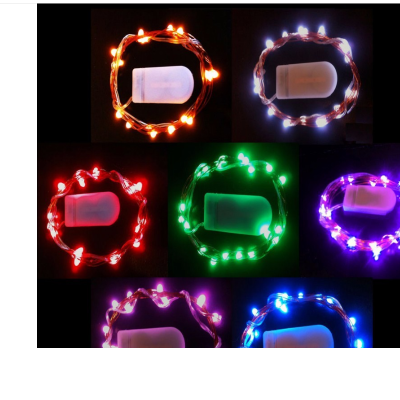 

5 1  10 head LED copper lamp 5 different colors one pack of LED battery light LED festive lamp does not match the battery