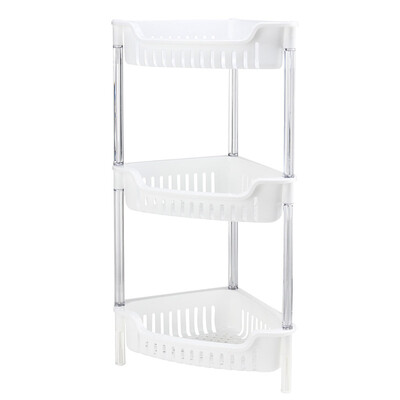

JEKO&JEKO kitchen rack shelf floor storage storage furniture bathroom living room shelf shelf triangle three-story SWP-8671