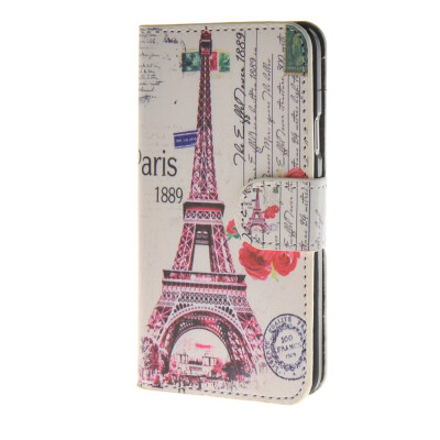 

MOONCASE Eiffel Tower Leather Wallet Flip Card Slot Holster Pouch Stand Shell Back Case Cover for Samsung Galaxy A3