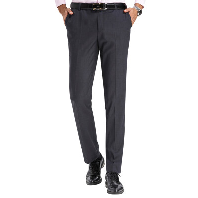 

Red Bean Hodo Men Business Dress Slim Straight Men Men Purple Pants Gray 36