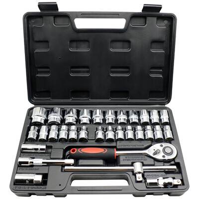 

Forgestar household 125mm series Dafei fast ratchet auto repair kit set chrome vanadium steel labor-saving wrench auto repair mechanic repair sleeve combination