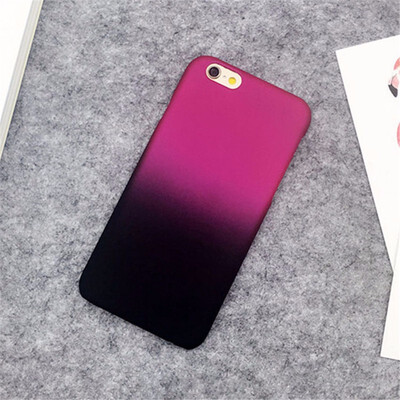 

Fashion Gradient Color Matte Hard PC Phone Cases Back Cover Shell Coque For iphone 6s Plus