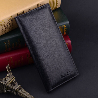 

Business Men&39s Leather Wallets Bifold Long Clutch Credit Card Coin Holder Purse