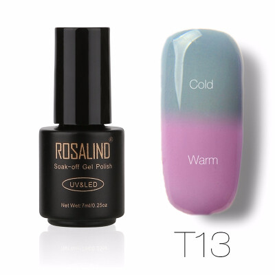 

ROSALIND Gel 1S 7ML Temperature changing Chameleon Gel Nail Polish Top Base Coat Needed poly gel Semi Permanent primer for nails