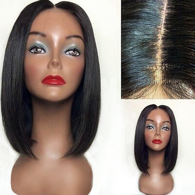 

9A Bob Lace Front Human Hair Wigs Pre-Plucked Brazilian Virgin Hair Short Bob Wigs 130 Density10-14 Inch