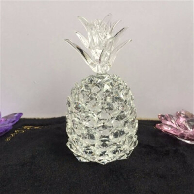 

Crystal pineapple crafts figurines living room lucky wishful mascot pineapple gifts home creative decorations Feng Shui ornaments