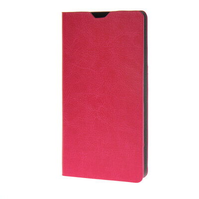 

MOONCASE Leather Side Flip Wallet Card Holder Stand Shell Pouch Case Cover for LG Magna Hot pink