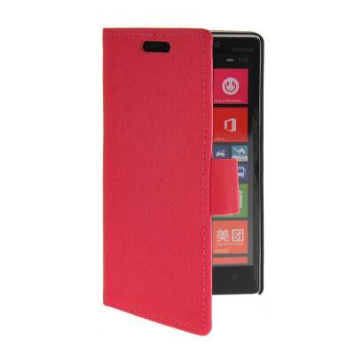 

MOONCASE Slim Leather Side Flip Wallet Card Slot Pouch Stand Shell Back ЧЕХОЛ ДЛЯ Nokia Lumia 930 Hot pink