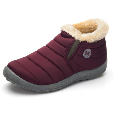 

Waterproof Women Winter Shoes Couple Unisex Snow Boots Warm Fur Inside Antiskid Bottom Keep Warm Mother Casual Boots