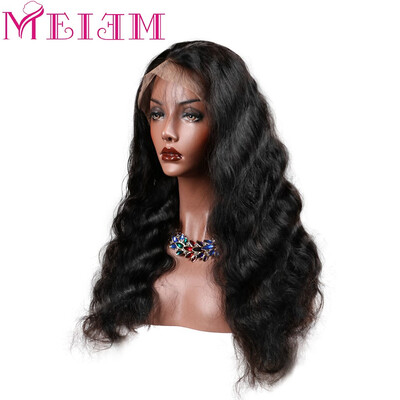 

MEIEM Body Wave Lace Front Human Hair Wigs For Black Women Brazilian Remy Hair Glueless Lace Wigs With Baby Hair Pre Plucked