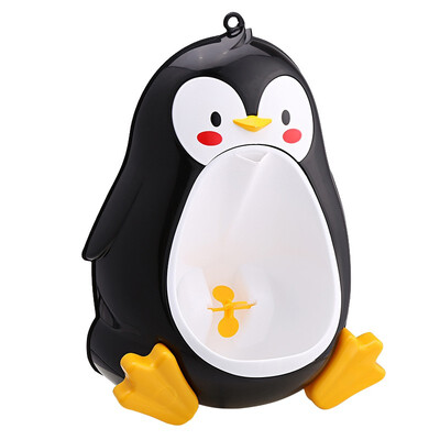 

Children Animal Penguin Urinals Toilet Potty & Hook & Brush Training Wall-Mounted Stand Baby Boy Pee Bathroom Urinals Toilet