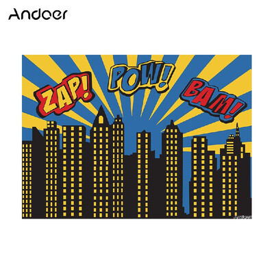 

Andoer 15 21m5 7ft Super Hero City Photography Background Baby Children Backdrop Photo Studio Pros