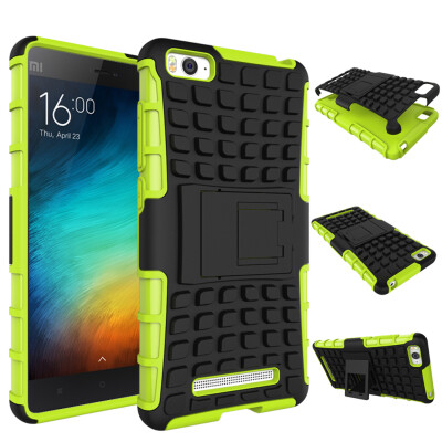 

MOONCASE Tire Texture Hybrid Kickstand PC+TPU Full Rugged Protective 2 IN 1 Case Cover For Xiaomi 4i m4i Mi4i ( 5.0")