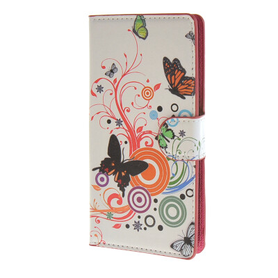 

MOONCASE Butterfly style Leather Side Flip Wallet Card Slot Stand Pouch Case Cover for LG C90 / a01