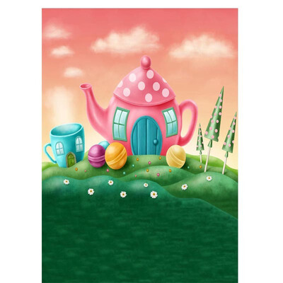 

Magical Chinese Teapot Photo Backdrop 57FT Vinyl Fabric Cloth Digital Printing Photo Background s-1144