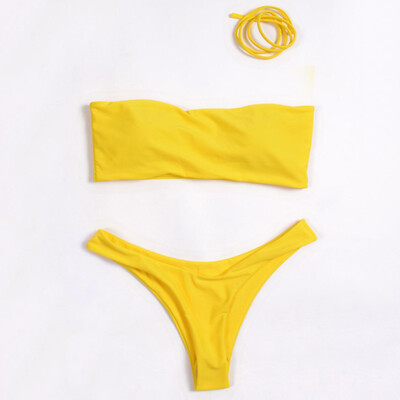 

Push Up Swimsuit Women Bikini Set Swimwear Sexy Strapless Bikini Swimsuit