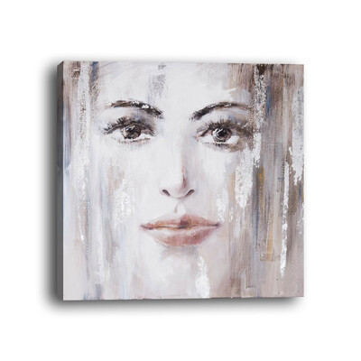 

Framed canvas modern living room bedroom background wall abstract face decoration painting