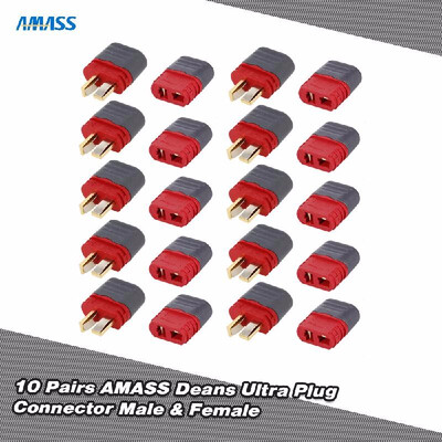 

RC Truck Parts 10 Pairs Original AMASS Deans T Plug Connector Male Female Set for RC Car FPV Racing Quadcopter Multirotor Airplane