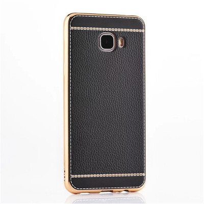 

Mzxtby Luxury Leather Case Plating Frame Soft TPU Back Cover for Samsung Galaxy S6 Edge TPU Gel Soft Litchi Silicone Cases
