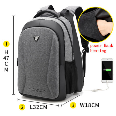 

ARCTIC HUNTER 2018 New Design mobile power Hand Warm Backpack women Laptop backpack men Fashion Casual USB Backpack Anti Theft