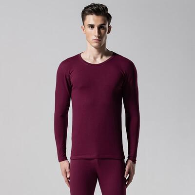 

Scarecrow mens thermal underwear mens thickening plus velvet winter youth cotton sweater autumn clothing long pants set 81956 wine red XXXL