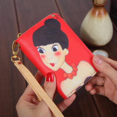 

Little purse girl short wallet student mini lovely retro creative female bag
