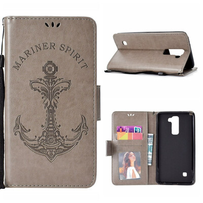 

MOONCASE Huawei Y5 Prime 2018 embossed mermaid anchor holster - gray