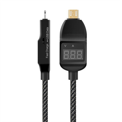 

Smart 12M Voltage Current LED Display Micro USB Multi Cable for Android Display the charging voltage&current